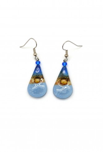 Glass Teardrop Earrings Glass Teardrop Earrings